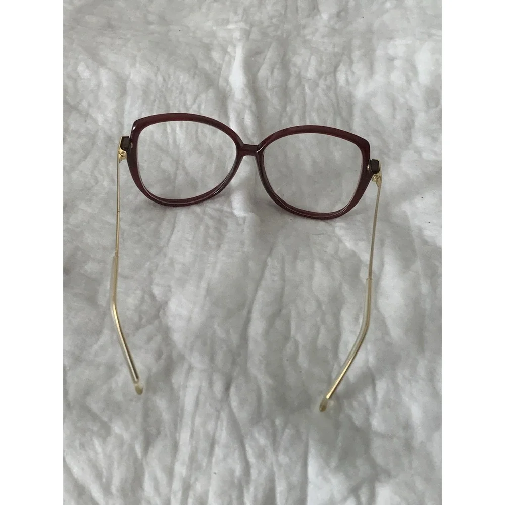 Penn Optics USA 32 925R Women's Plastic Oversize Glasses Reddish Frames Only
